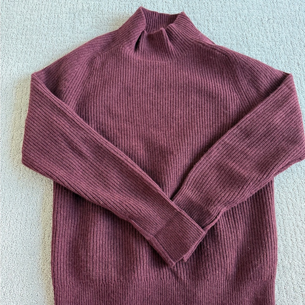 Banana Republic Men’s Cowl Neck Wool Sweater - Burgundy